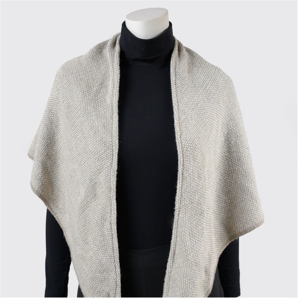 FRATELLI TALLI Knit Collar Scarf OS Beige Wool Alpaca Blend Made In Italy - Picture 5 of 14